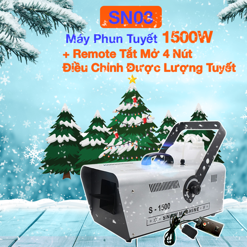 Máy Phun Tuyết 1500W trang trí Giáng sinh, Noel, Decor sự kiện, phim trường, studio