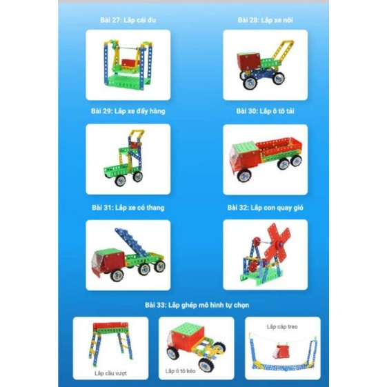 Bộ Lắp Ghép mô hình Kỹ Thuật Lớp 4.