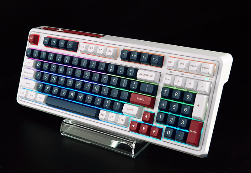 Bàn phím cơ FL-Esports CMK98 Metal Heart / Quiet Grey – 3 Mode