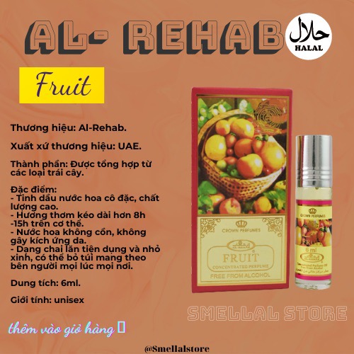 Tinh Dầu Nước Hoa Arap Fruit