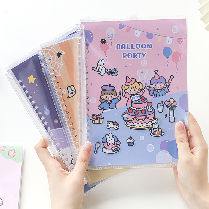 Sổ còng lưu trữ sticker chiết washi sổ A5 60 trang