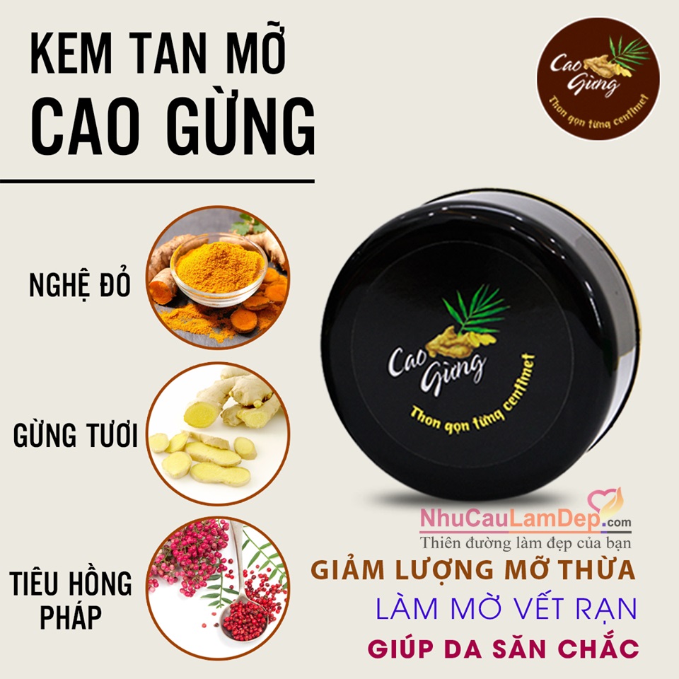 Cao gừng tan mỡ thiên nhiên việt