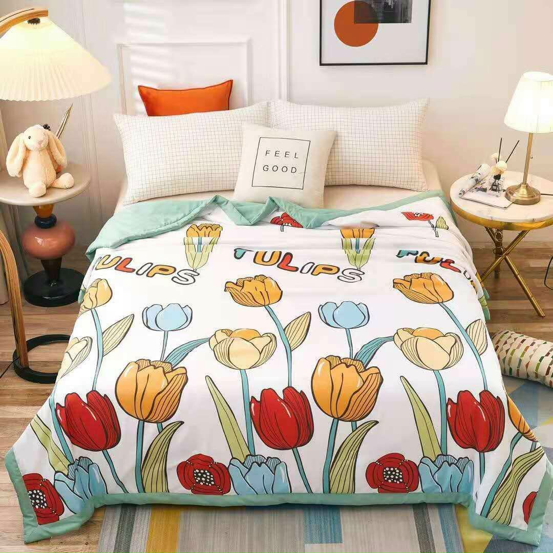 Chăn mền chăn hè zaza hom vải cotton đũi mềm mịn đẹp giao màu ngẫu nhiên