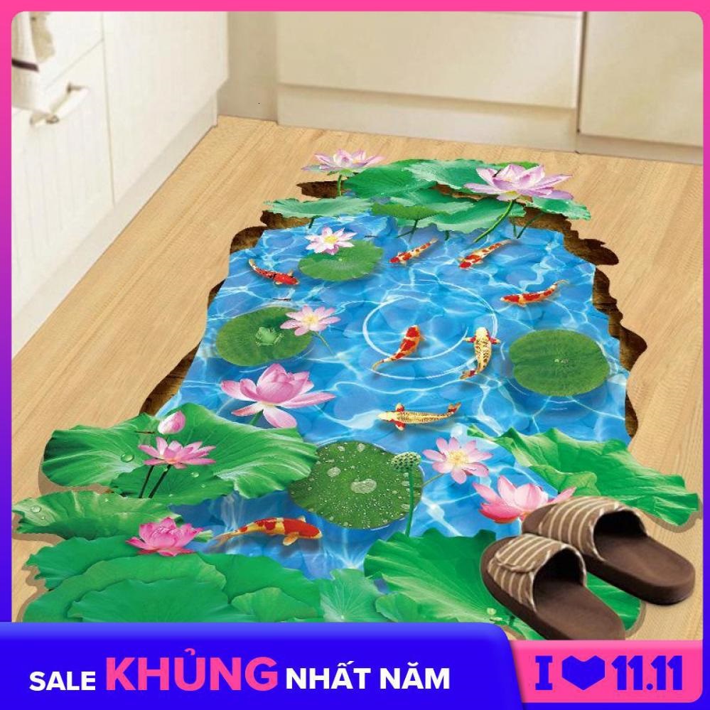 Decal trang trí BỂ CÁ CHÉP 2 có keo sẵn