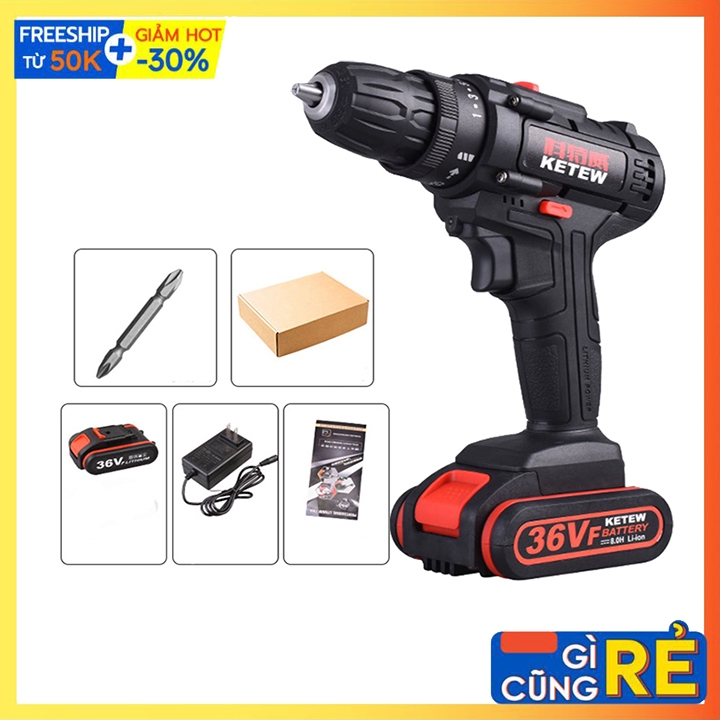 Máy khoan pin - máy vặn vít 36v ketew
