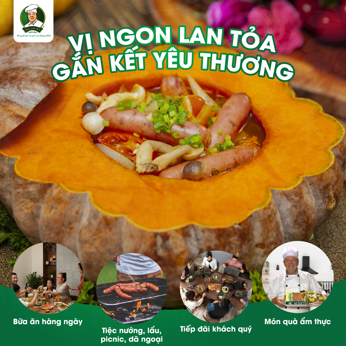[ Chỉ giao HCM & Hà Nội ] Xúc xích Nấm 400g Ông già Ika