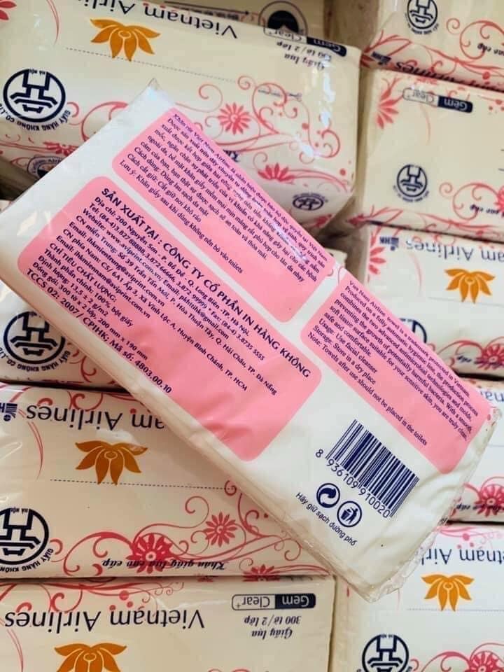 bịch giấy rút, mềm, min 300 tờ 2 lớp