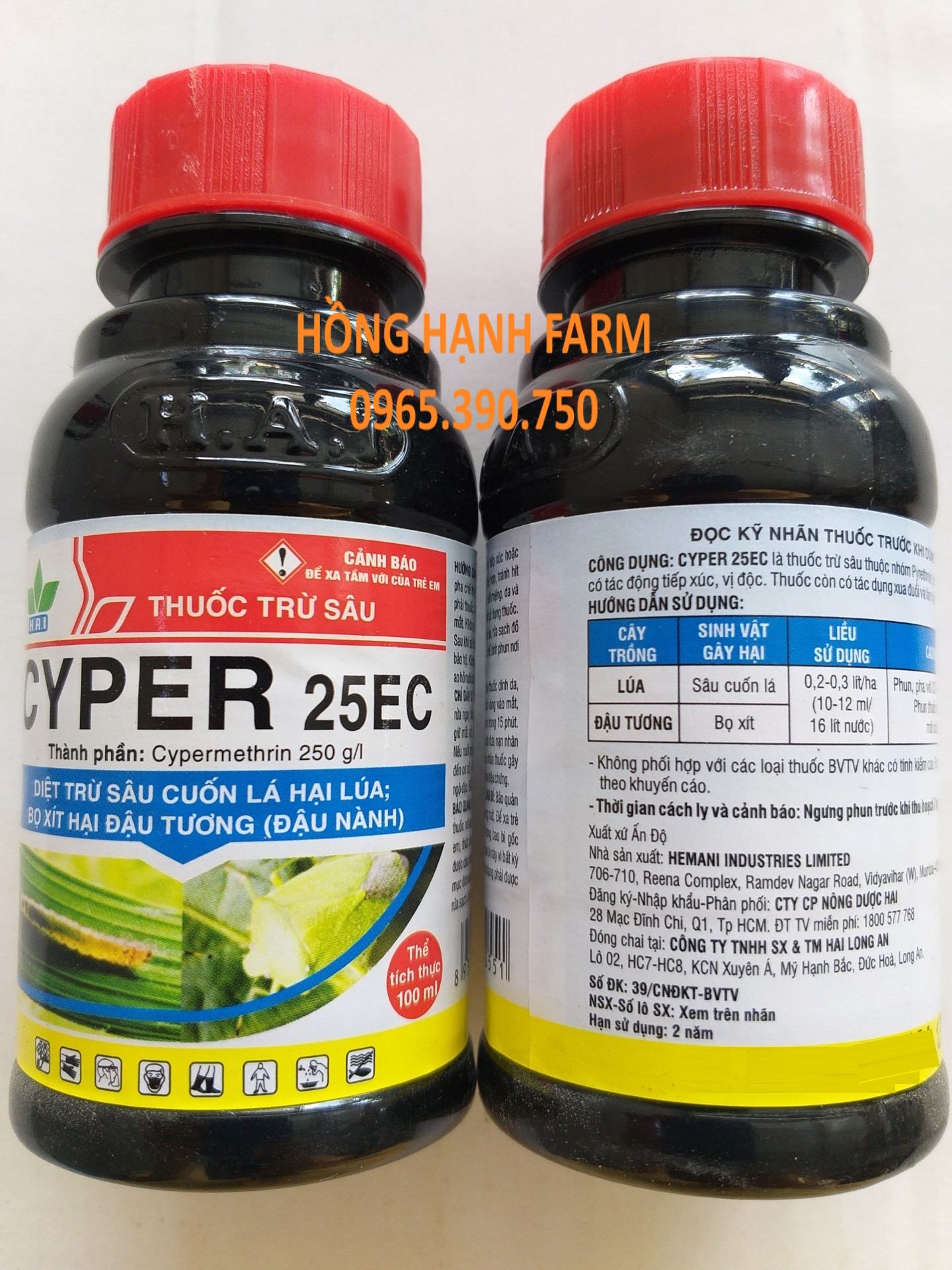 Thuốc trừ sâu Cyper 25EC - Chai 100ml