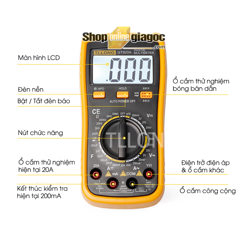 Đồng Hồ Vạn Năng Kỹ Thuật Số GT920A