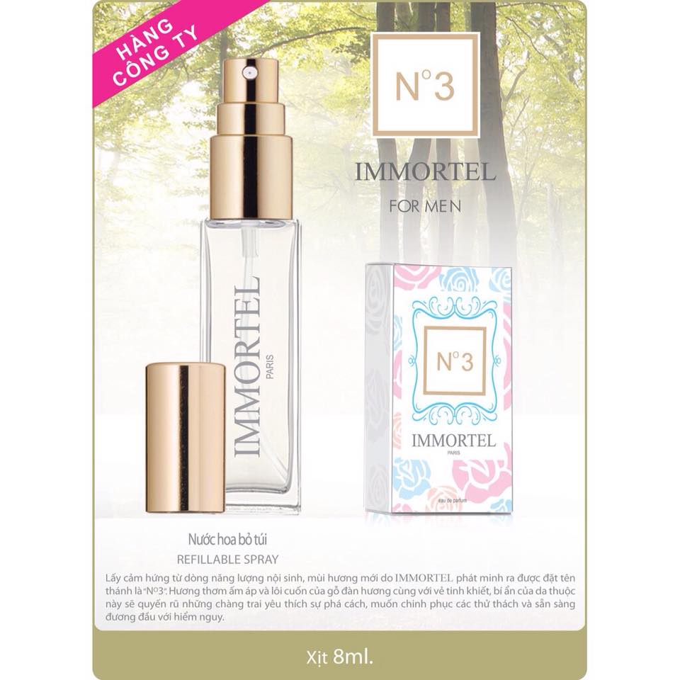 Nước Hoa IMMORTEL chai xịt dung tích 8mL Eau de parfum