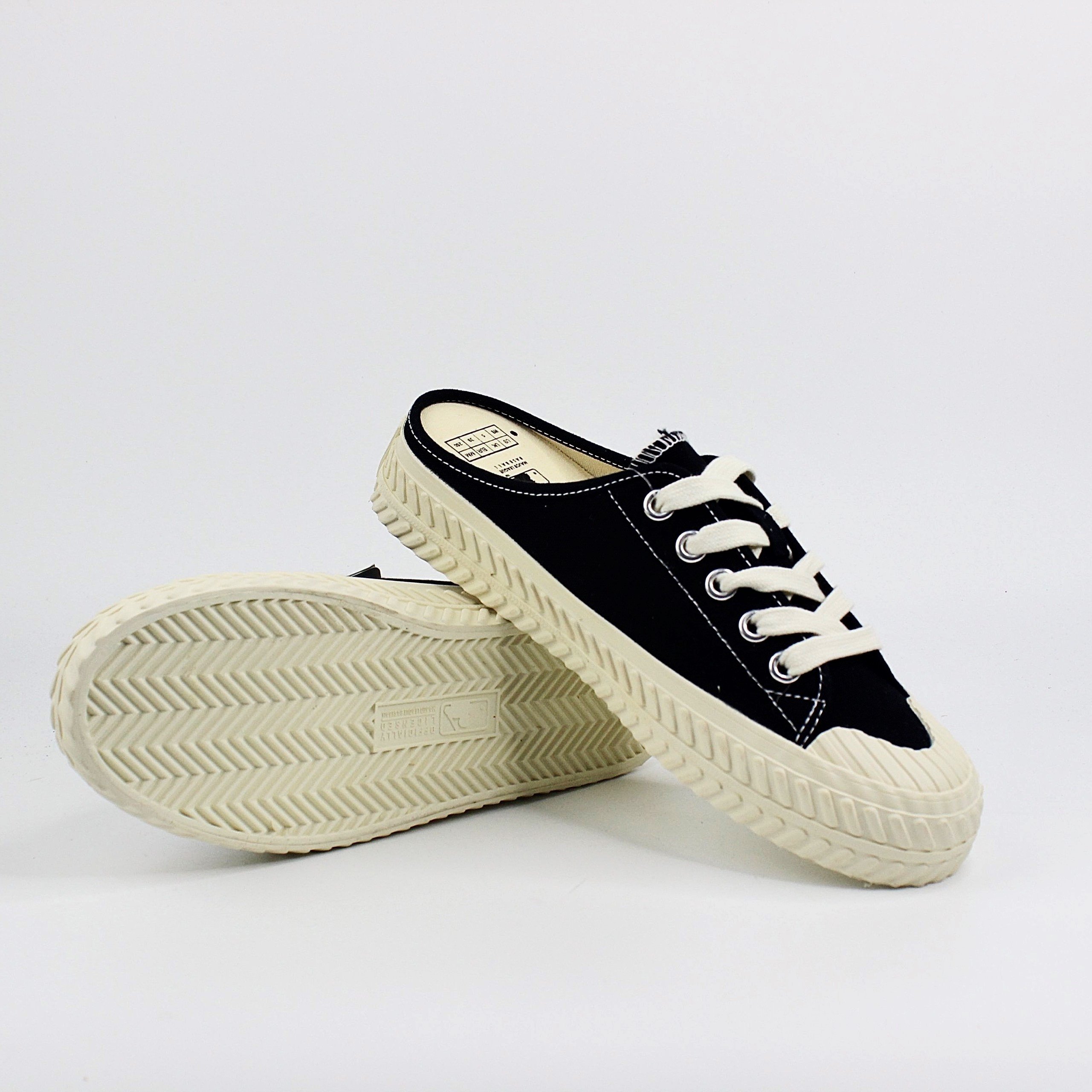 Giày Sục Sneaker Nữ  MLB mule Playball ( giày đạp gót MLB đen)