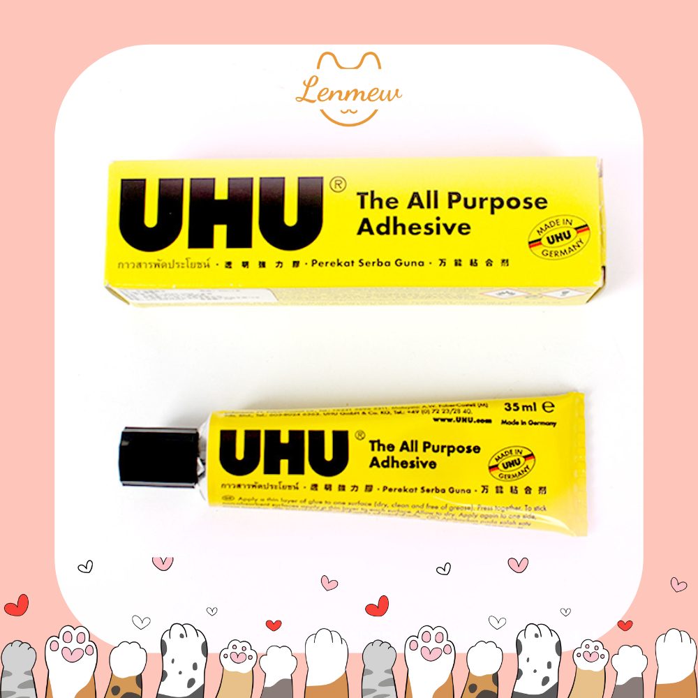 Keo dán đa năng UHU (35ml) - Dán vải, mắt, mũi thú