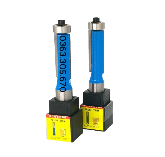 Mũi phay gỗ THẲNG CAO CẤP có bi 8mm , cốt 6.35mm-12.7mm
