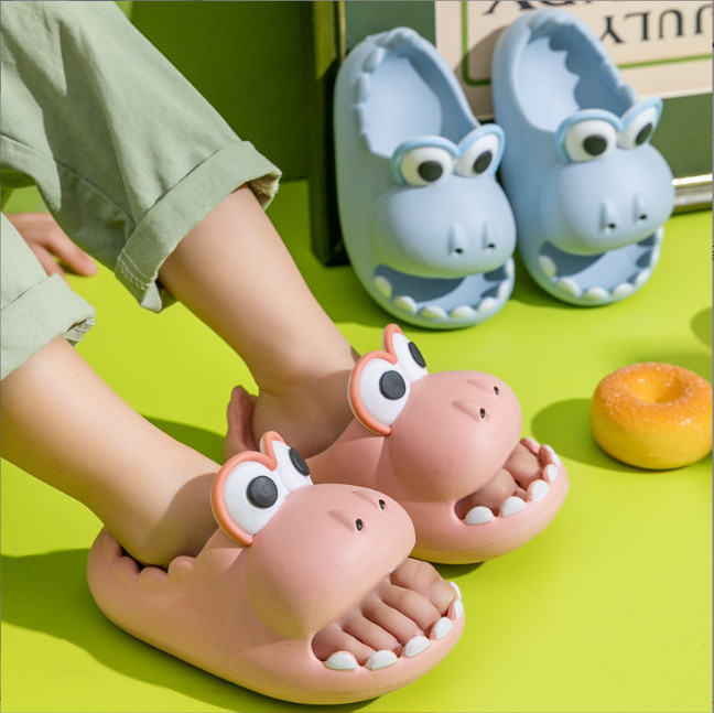 Dép cá xấu quai ngang mắt to ullzzang siêu cute , dép cá sấu khủng long