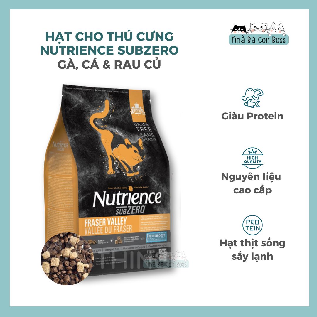 [500g/2.27kg/5kg] Hạt Cho Mèo Mọi Lứa Tuổi (All Stages) Nutrience Subzero