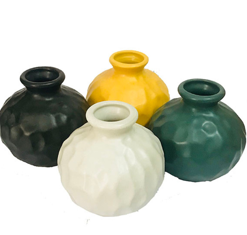 [HCM]BÌNH CẮM HOA MINI GÓC CẠNH GỐM SỨ BÁT TRÀNG