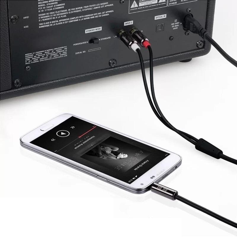 Cáp Audio 3.5mm ra 2 đầu RCA dài 1.5M Ugreen 10583