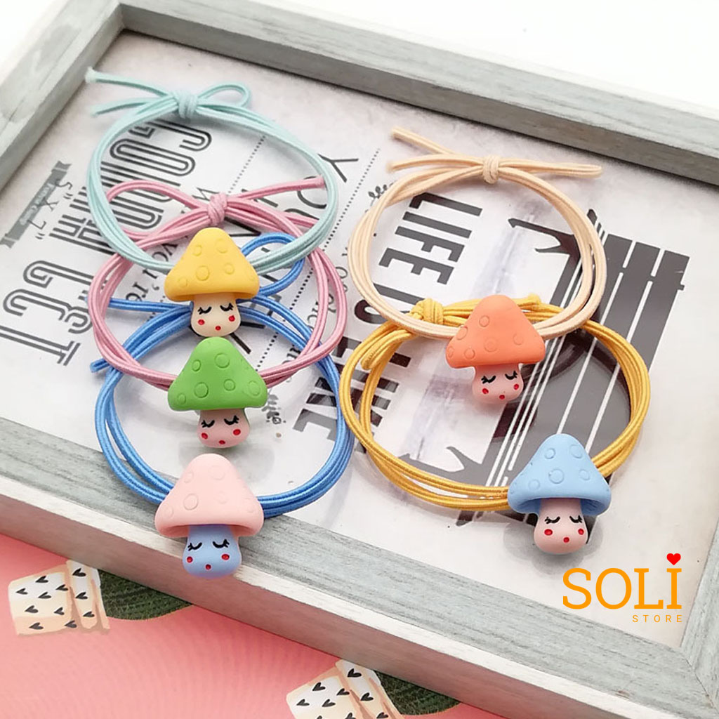 [HCM][SET 5] Cột tóc hình nấm dễ thương CT23
