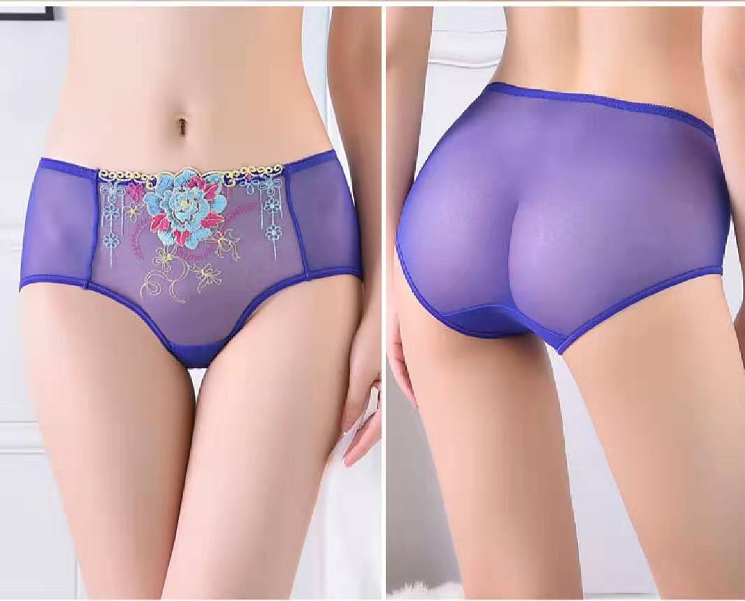 Combo 5 quần lót satin thêu hoa-NLS89