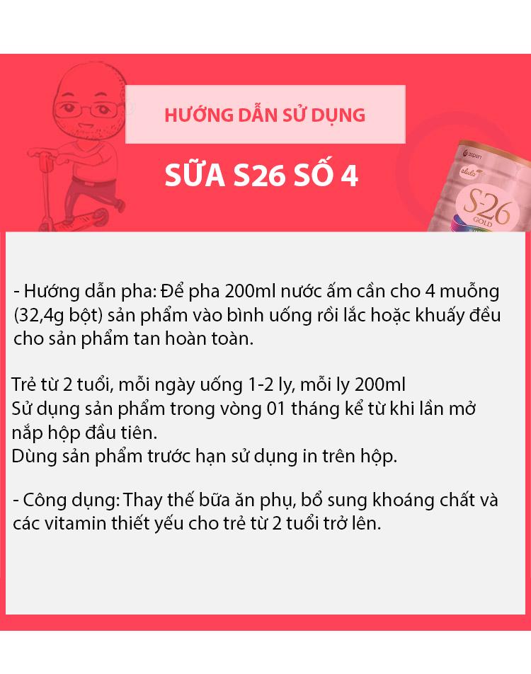 Sữa S26 Số 4 Cho Trẻ Trên 2 Tuổi Combo 2 Lon ( Date Tháng 9/2023 )