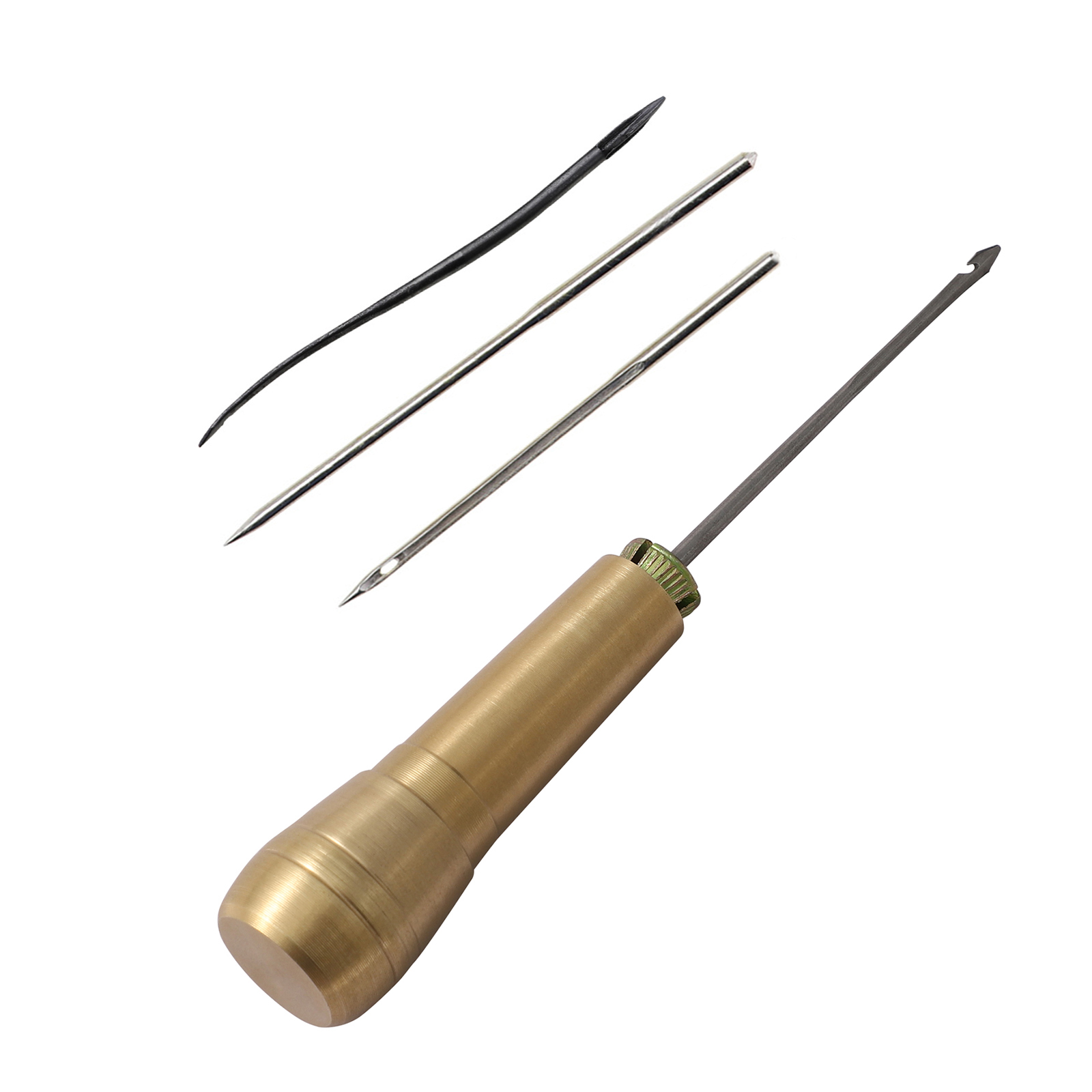 1sets Sewing Shoe Repair Tool Awl Leather Craft Kit Tools with Copper Handle Cone Needle