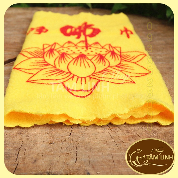 [Ảnh thật] Khăn lau bàn thờ Hoa Sen (lau tượng,Phật...)