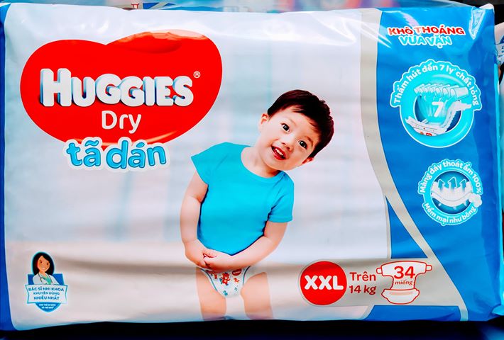 [HCM]Tã dán Huggies XXL34