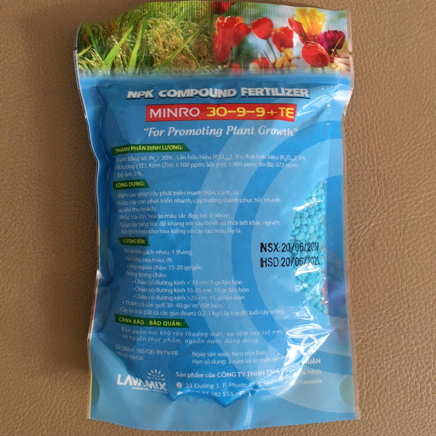 02 gói phân bón hỗn hợp NPK 30-9-9 (200gr/gói)