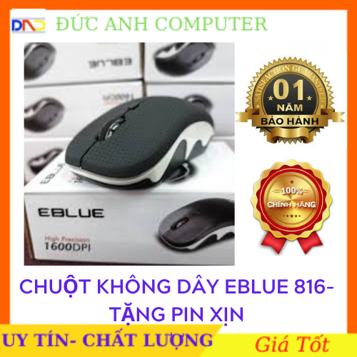 Chuột không dây EBLUE EMS816 - Màu Đen - Kiểu Dáng Cực Đẹp- Click Cực Nhạy