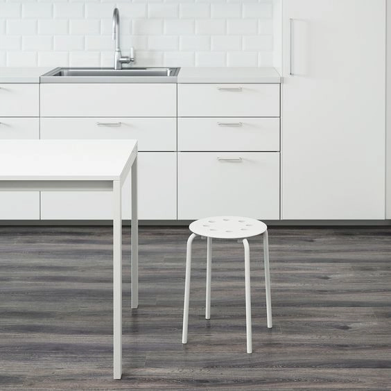 GHẾ ĐẨU TRÒN MARIUS IKEA - TRẮNG 45 cm