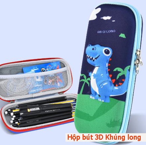 Hộp bút 3D khủng long ngộ nghĩnh