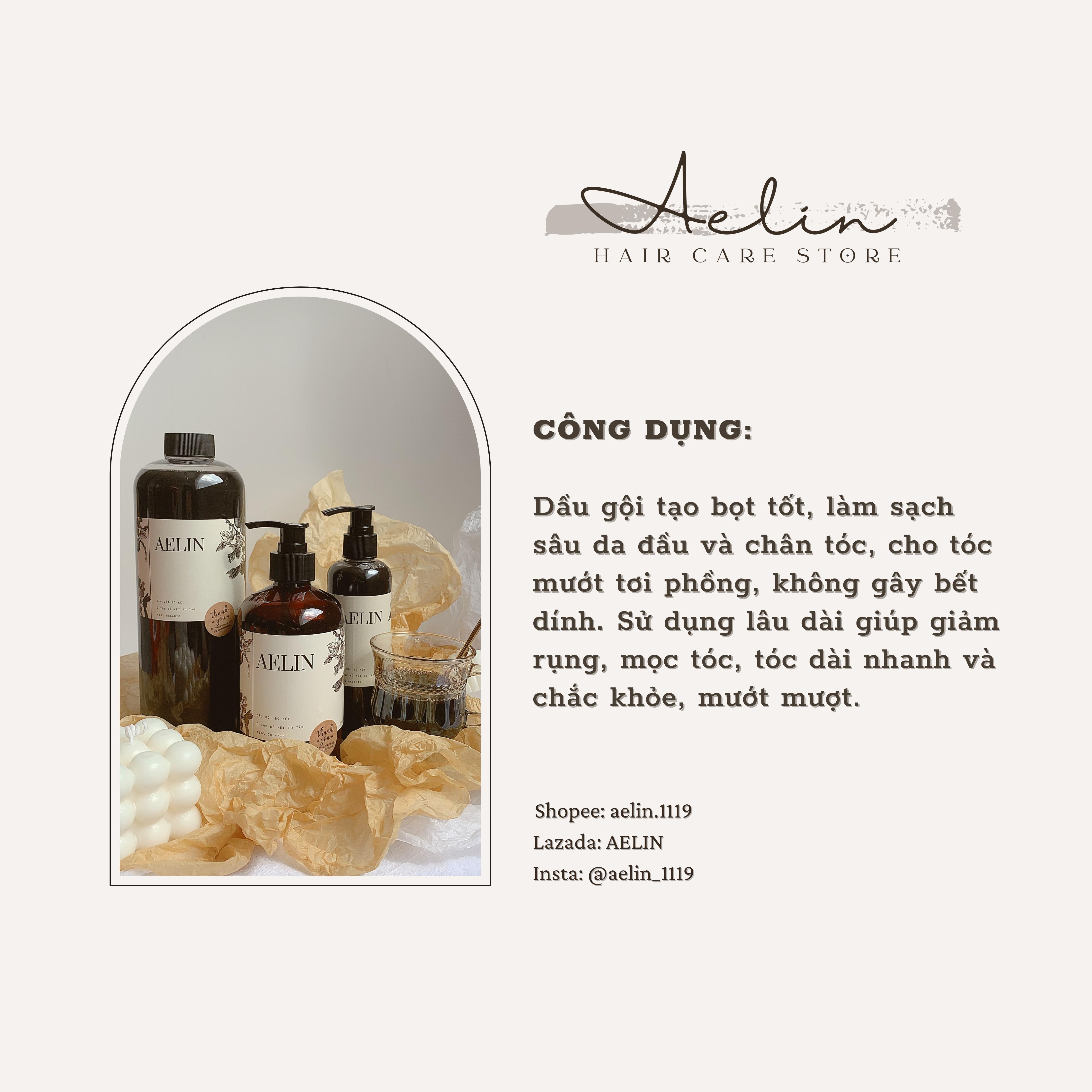 Dầu Gội Bồ Kết Thảo Mộc AELIN