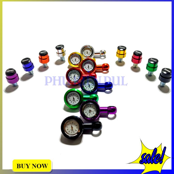 Đồng hồ gắn chân gương xe máy chống nước