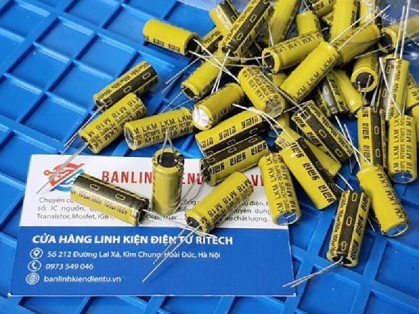 Tụ hóa lkm 100uf 160v 10x25mm