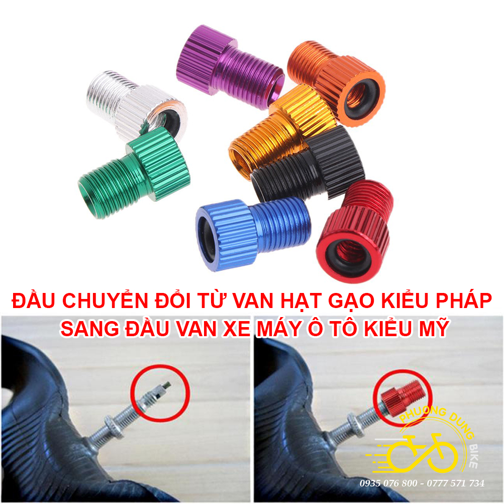 Đầu chuyển đổi chân van bơm xe đạp - 2 Cái