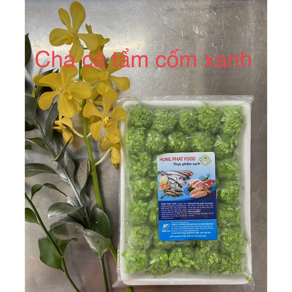 [HỎA TỐC - HCM ] Chả Cá Tẩm Cốm Xanh 35 Viên 1 Khay 500Gr