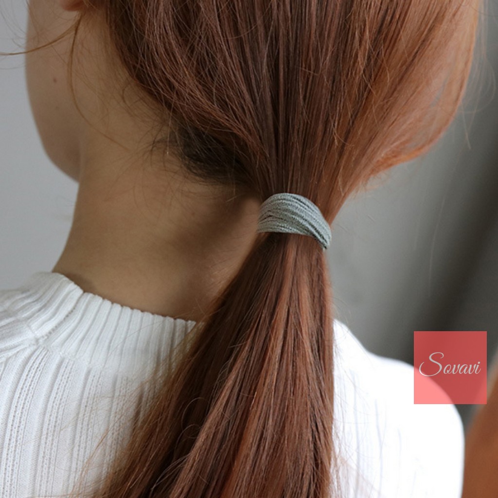 Chun buộc tóc hình sóng chất đẹp T005  sovavi