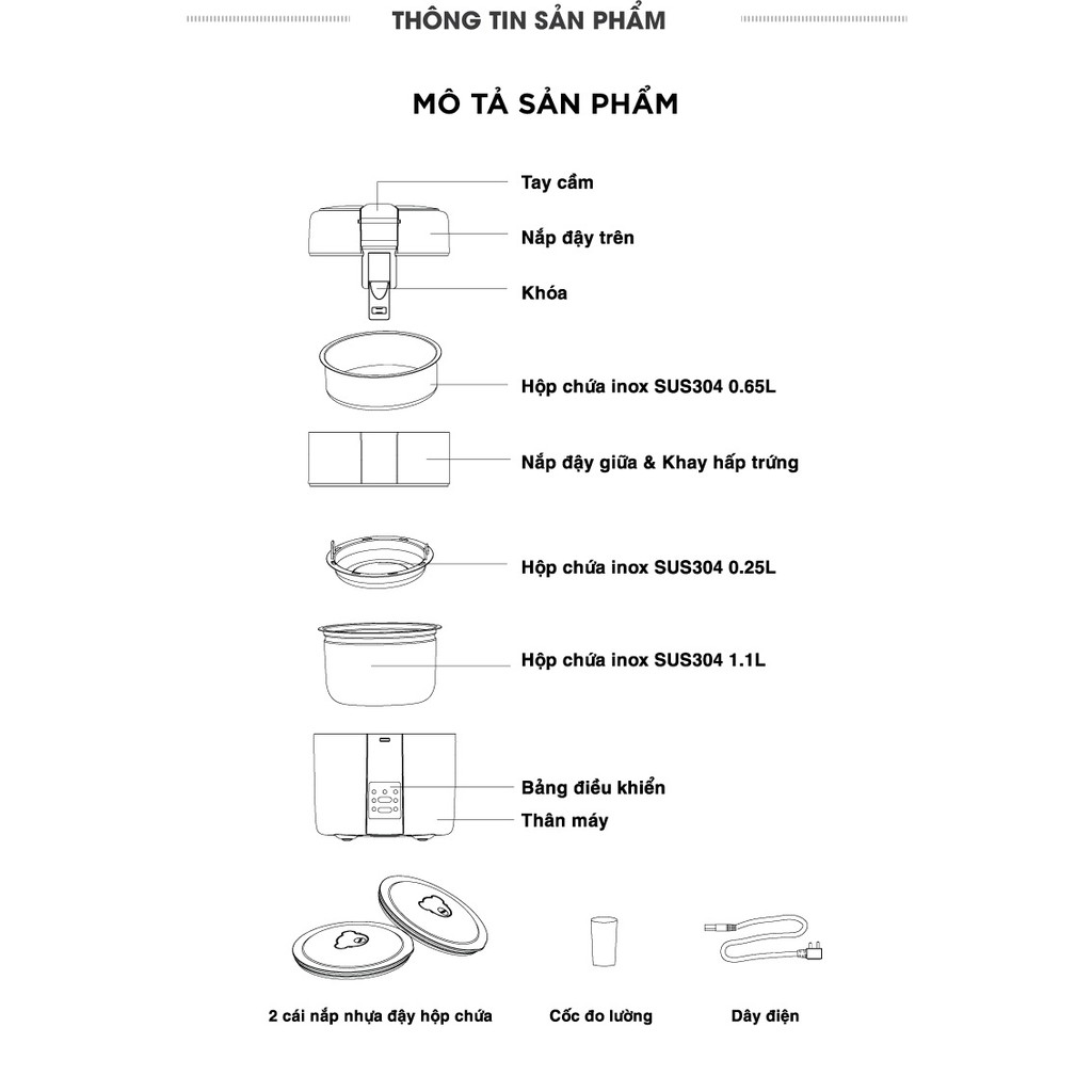 Hộp cơm điện Lock&Lock EJR216 - Hàng Chính Hãng