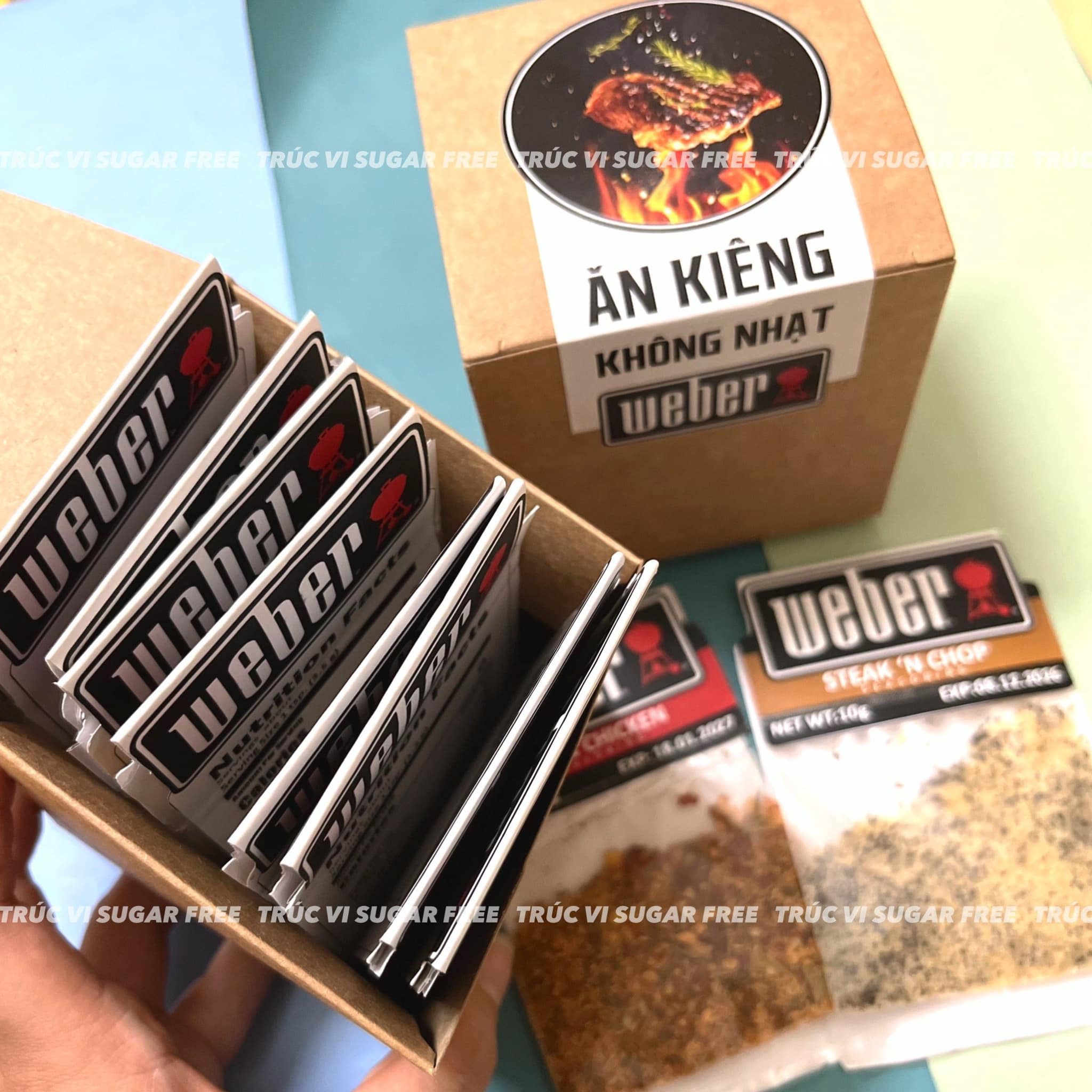 [Combo] Gia vị ăn kiêng 0 calo Weber( eat clean, keto, gymer, das, không đường )