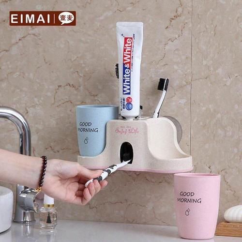 Bộ Nhả Kem Đánh Răng  Kèm 2 Cốc Lúa Mạch GD74