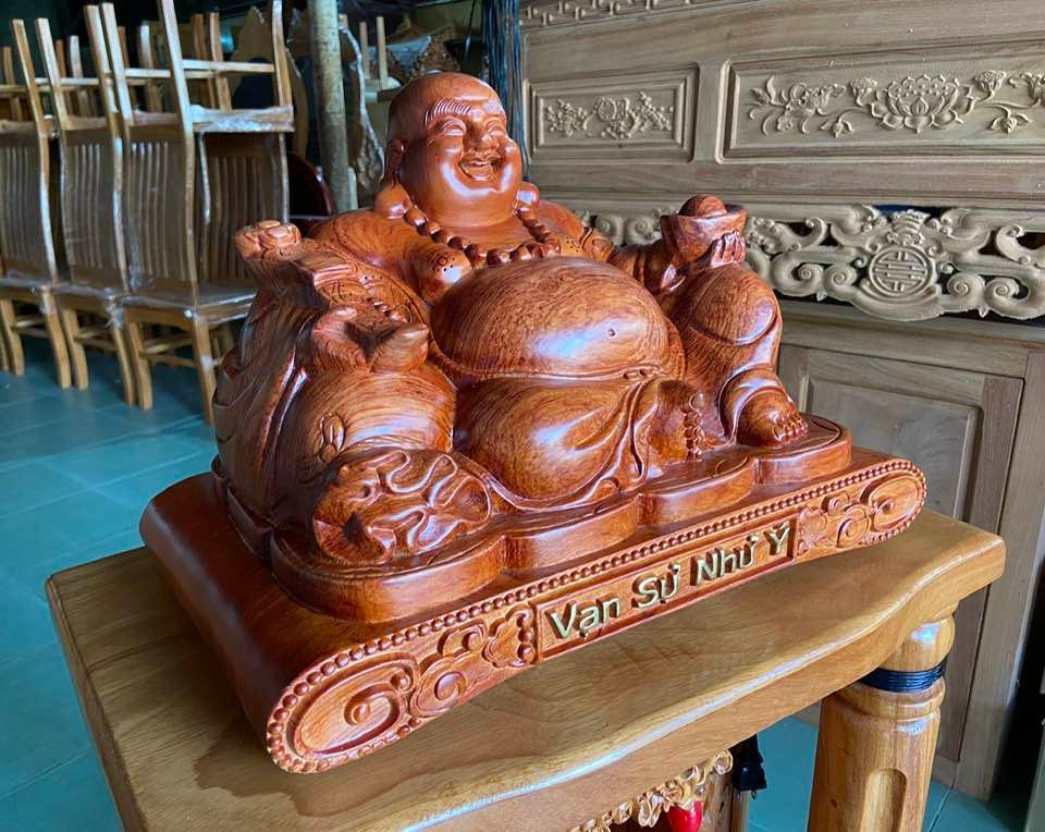 Tượng Di Lạc Gỗ Hương 40cm