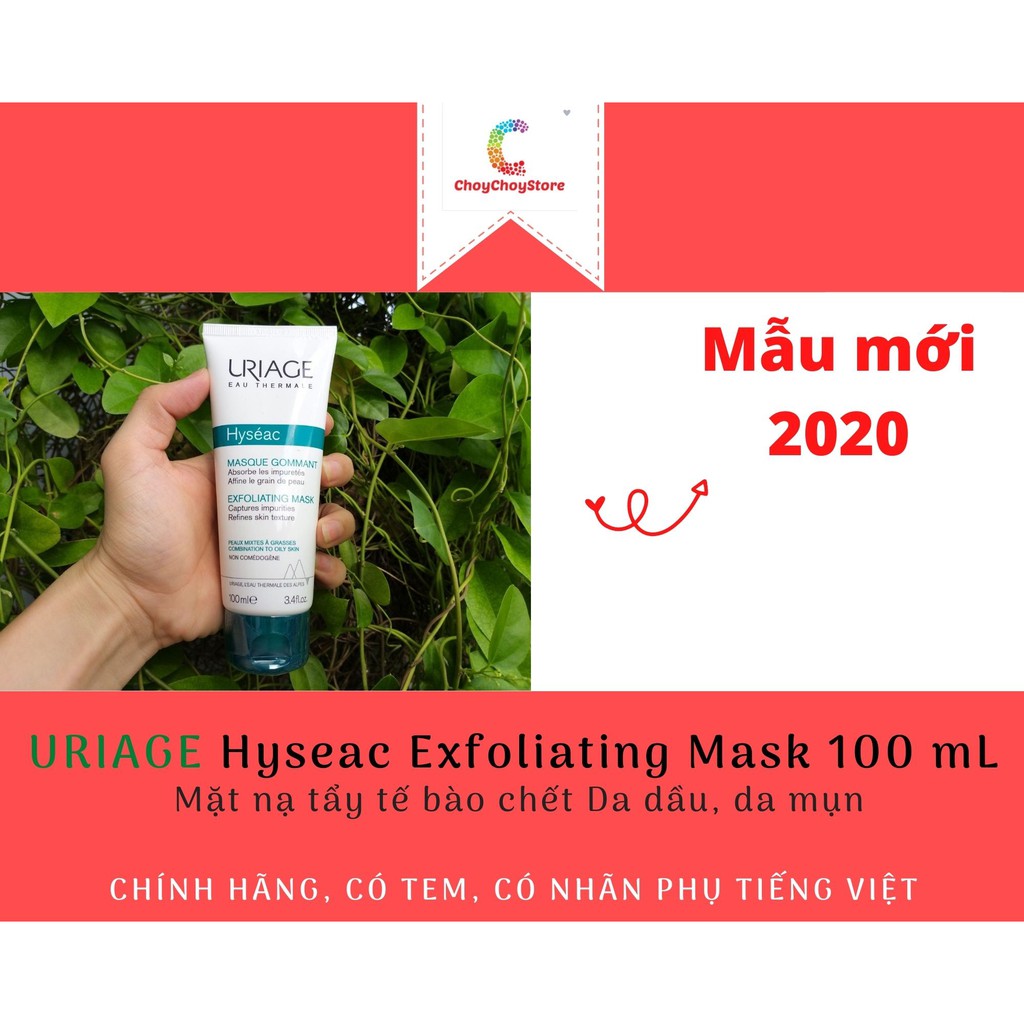 [TEM CTY] Mặt nạ tẩy tế bào chết Uriage Hyseac Masque Gomment (Exfoliating Mask) 100 ml -  Da dầu, da mụn