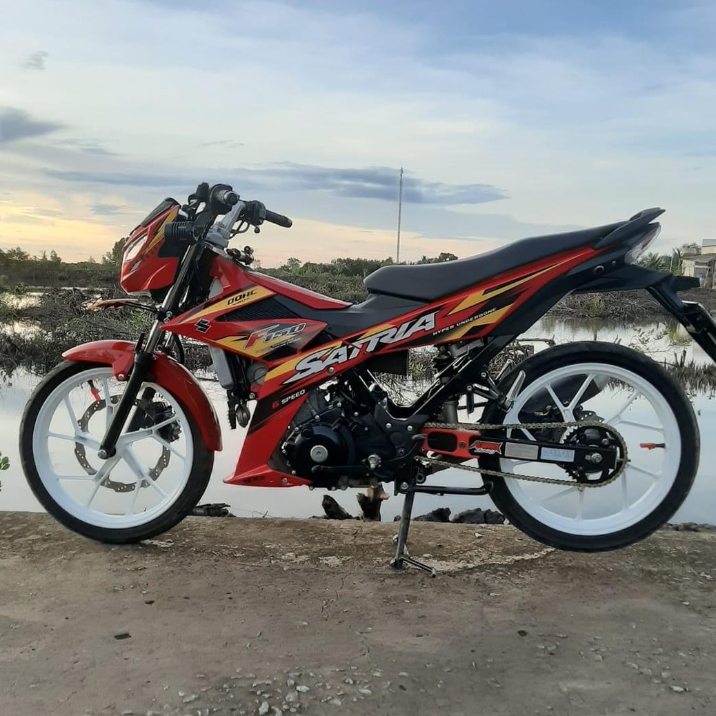 Tem rời Satria Fi dán xe đỏtem