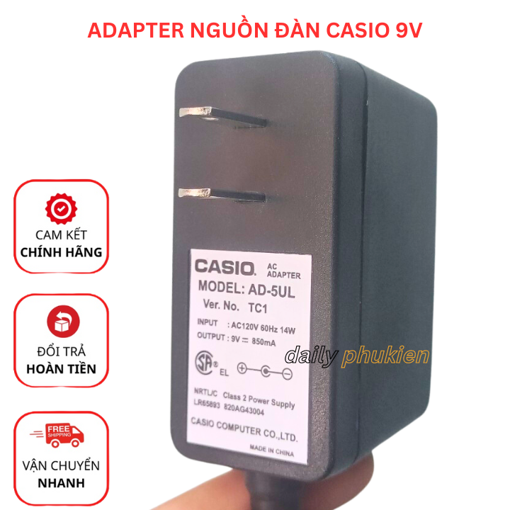 Adapter nguồn đàn casio ctk-481 9v 850ma