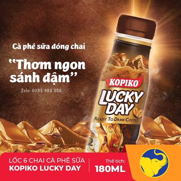 THỨC UỐNG CÀ PHÊ SỮA KOPIKO LUCKY DAY 180ML