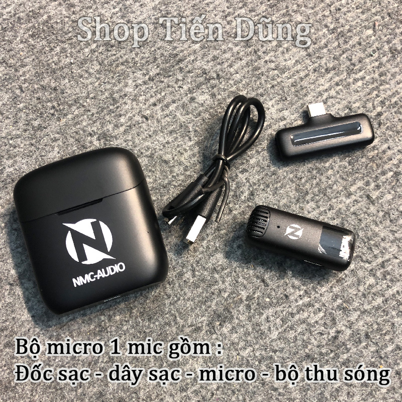 Micro cài áo không dây dành cho thu âm điện thoại NMC Audio NMC2811 chất lượng cao thu xa 30m và sóng 2.4g xiên tường