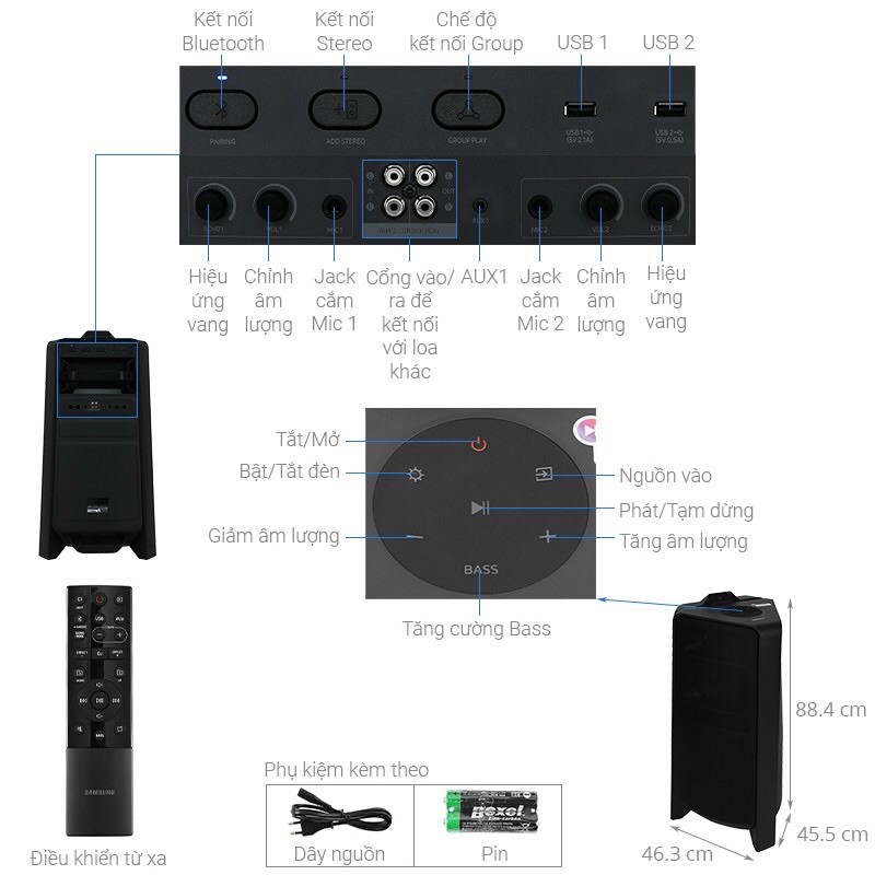 [HCM]Loa tháp Samsung MX-T70/XV.MODEL2020.FULLBOX( BẢO HÀNH CHÍNH HÃNG 1 NĂM)