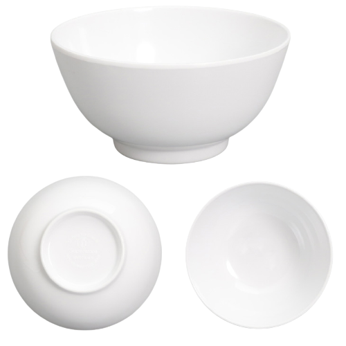 Combo 5 Chén Cơm Melamine Màu Trắng