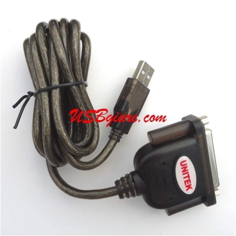 Cáp usb ra db25 c/h unitek y-121 - usb to parallel converter cable