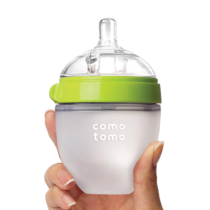 Bình sữa comotomo 250ml siêu mềm núm ty 2 tia